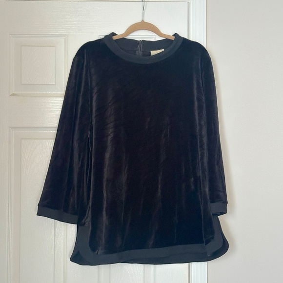 Tuckernuck Women's Plus Black Velour Jojo Top Tunic Swingy Soft Size XXL 3/4 - Picture 2 of 9